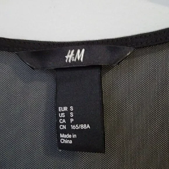 H&M Black Pleated Cocktail Party Dress Size Small - Picture 5 of 12